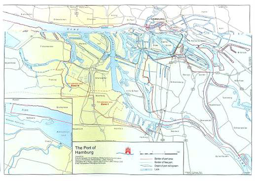 함부르크 항만 위치도