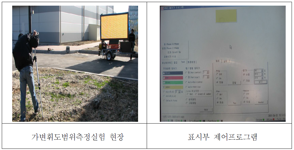 PVMS 휘도 가변범위측정 현장