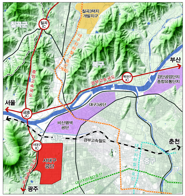 서대구공단 일반 현황도