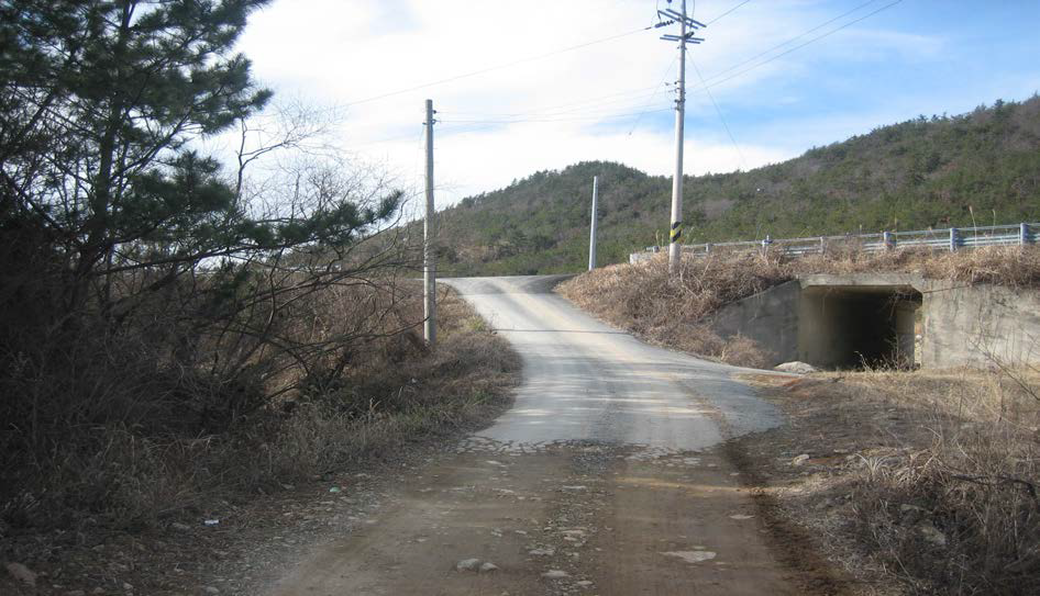 덕산어촌계(모래금마을)어장진입로 정비 예정지 인근 전경