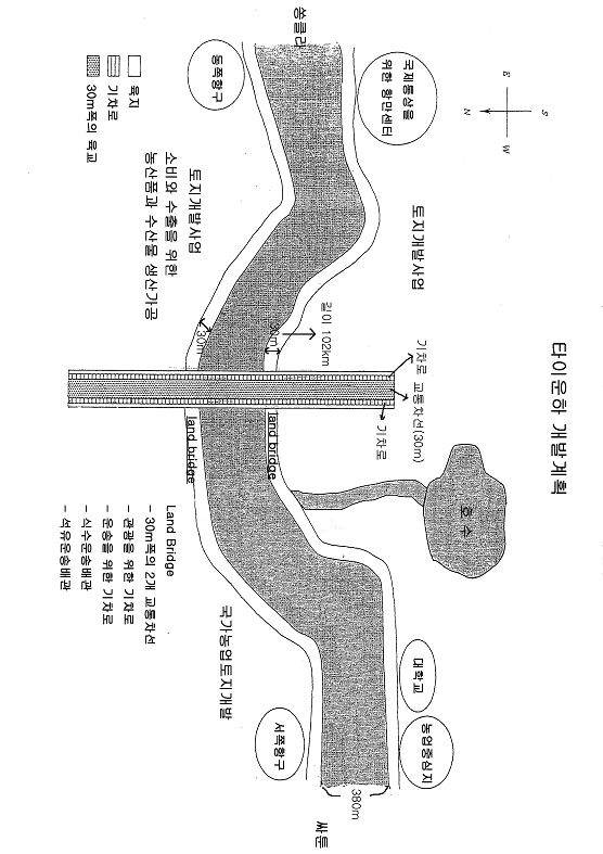 타이운하 및 주변 건설구상도