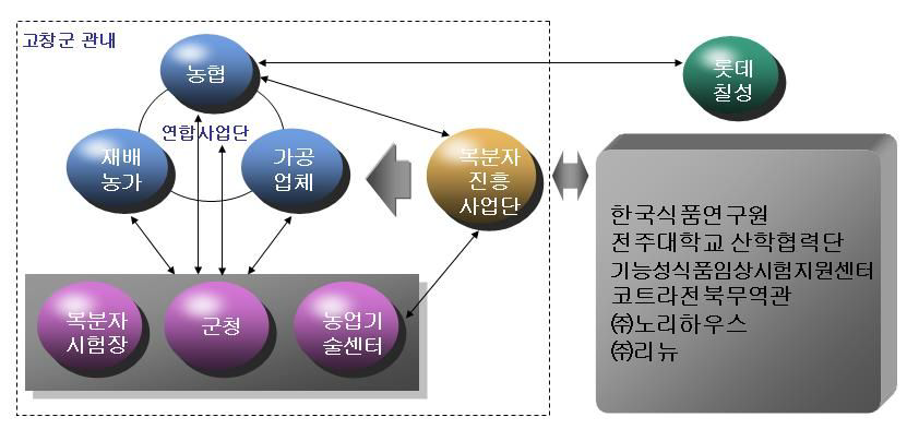 고창 복분자 산업클러스터의 구조