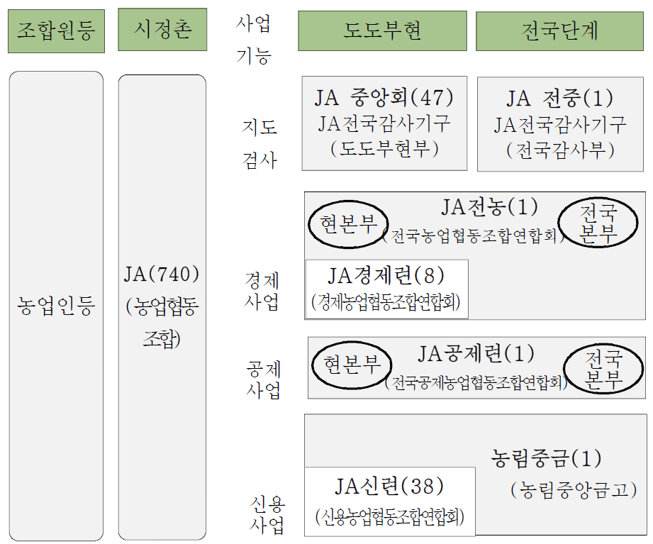 일본 농협 체계