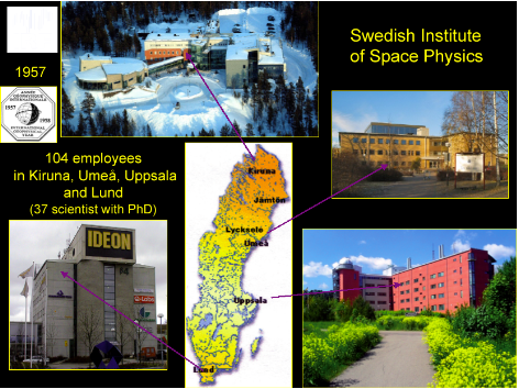스웨덴 우주물리 연구소의 구성