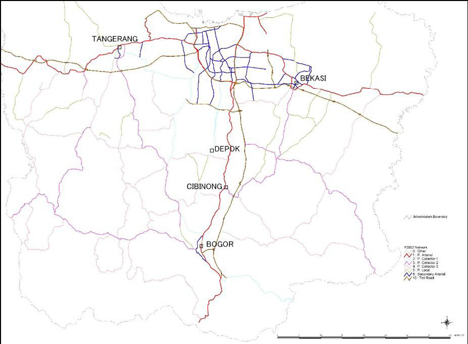 Arterial Road Network in Jabodetabek