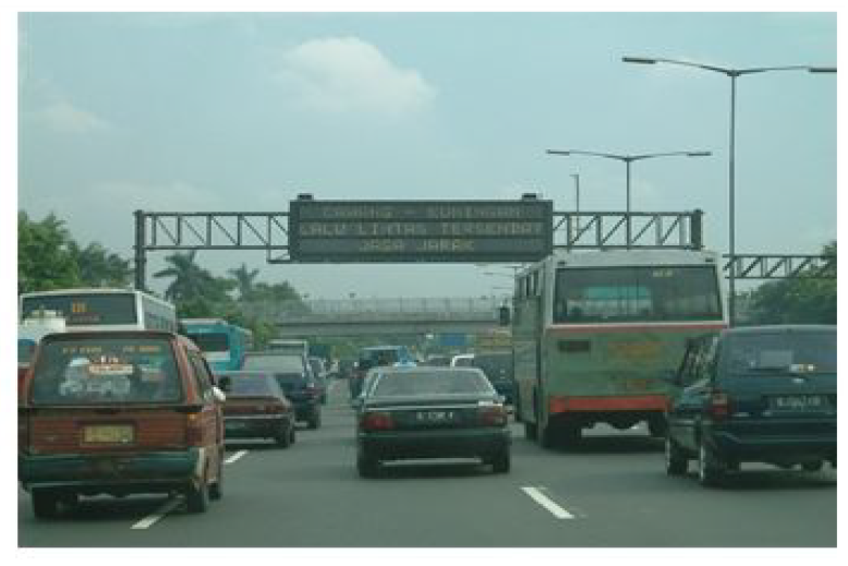 Variable Message Sign on TolRoad