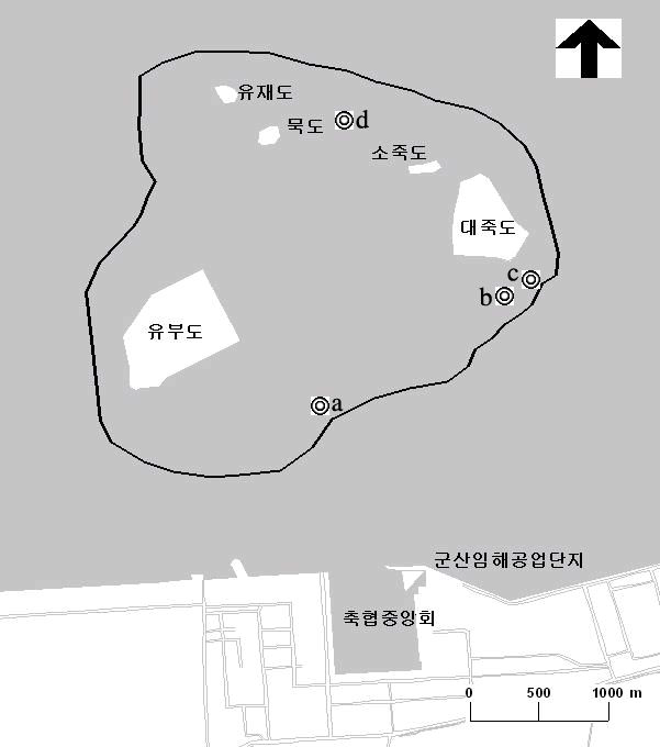 2006년 겨울철조류동시센서스-유부도 지역-멸종위기 Ⅱ급 출현지역