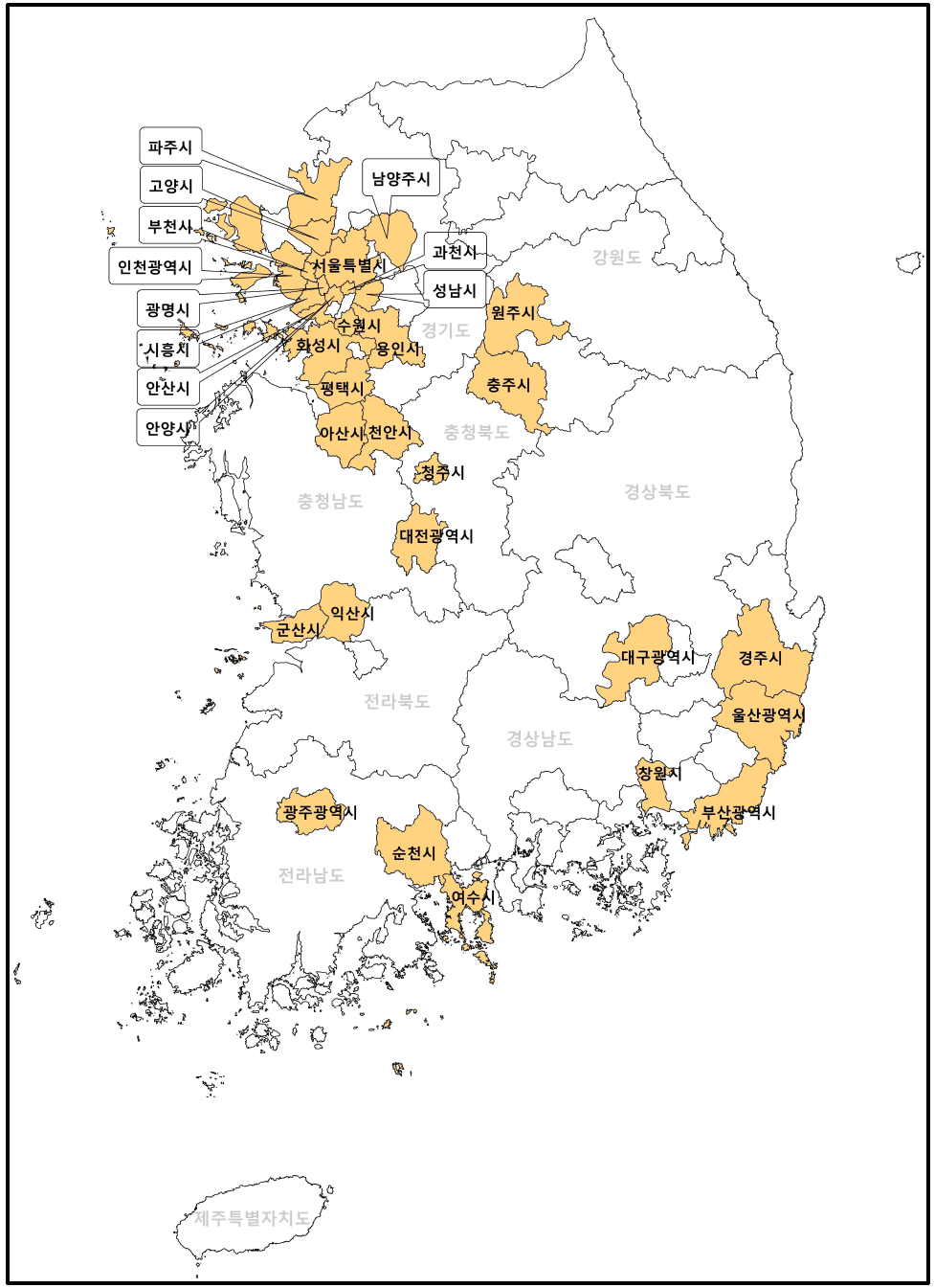 지자체 ITS 계획 수립현황