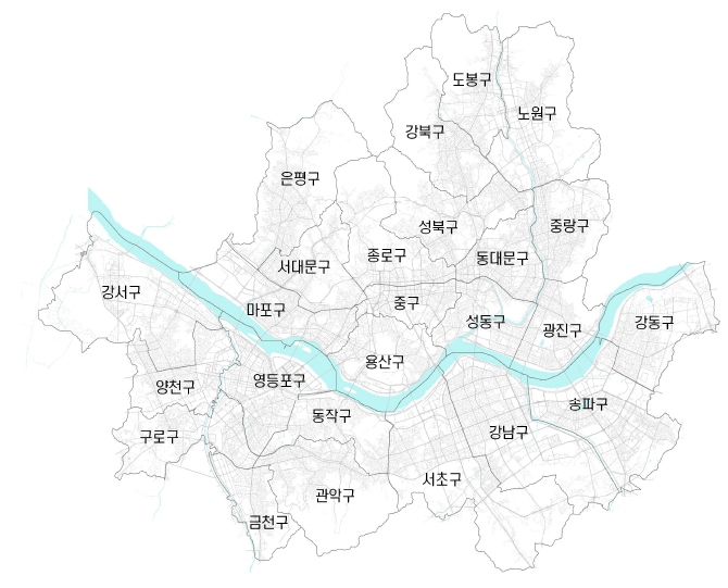 서울시 행정구역도