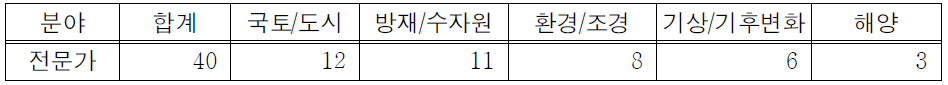 전문가 설문조사 응답자 현황