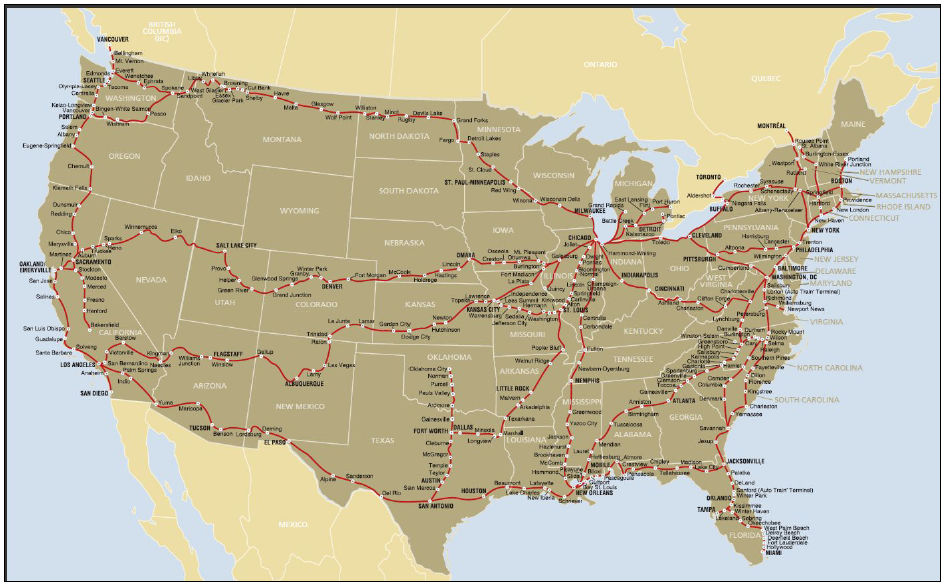 미국의 철도 네트워크
