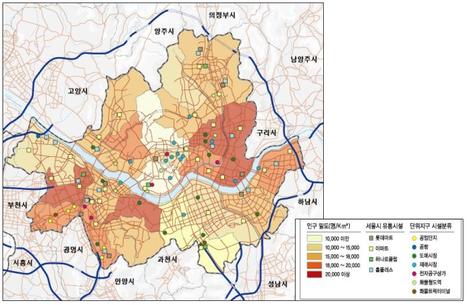 ArcGIS활용한 인구,교통망,유통 및 물류거점 종합분석 사례