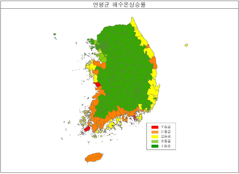 해수면상승에 대한 국토의 기후노출 현황