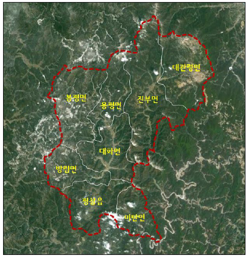 평창군 위치도