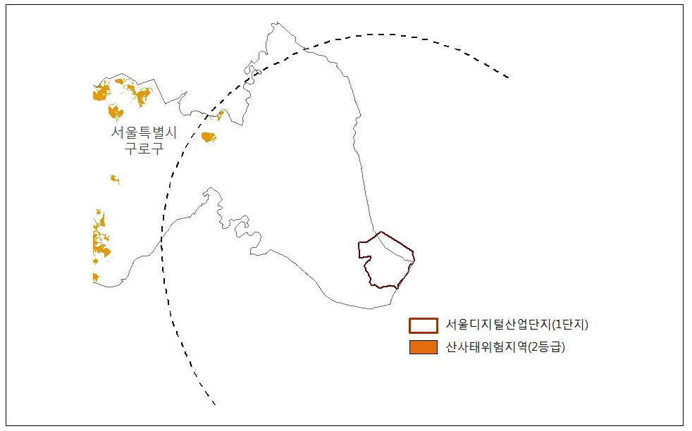 구로구내 산사태위험지역 현황