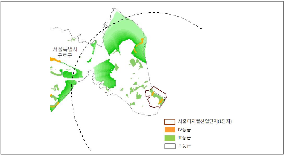 서울디지털산업단지(1단지)홍수 취약성 분석 결과