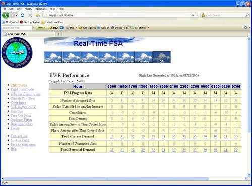 FAA의 웹기반의 운항스케쥴분석 도구