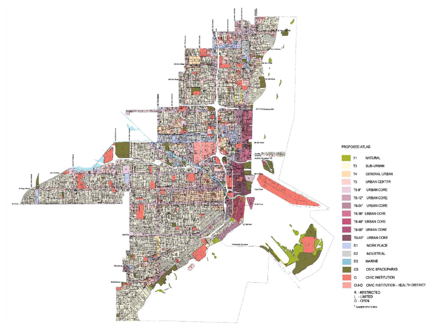 Miami 21 Zoning Map