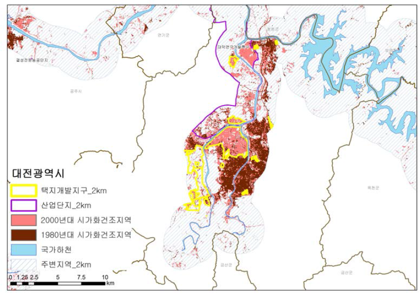 대전광역시 국가하천 주변지역 개발