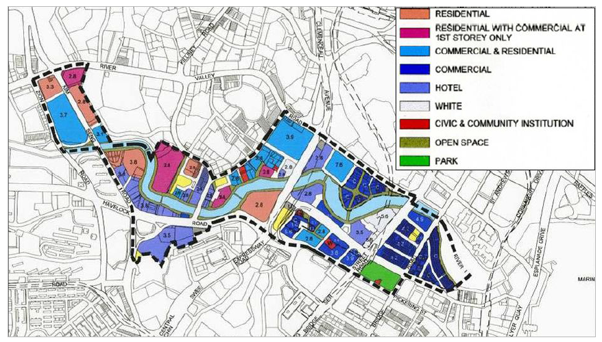 싱가포르강 주변지역 토지이용계획