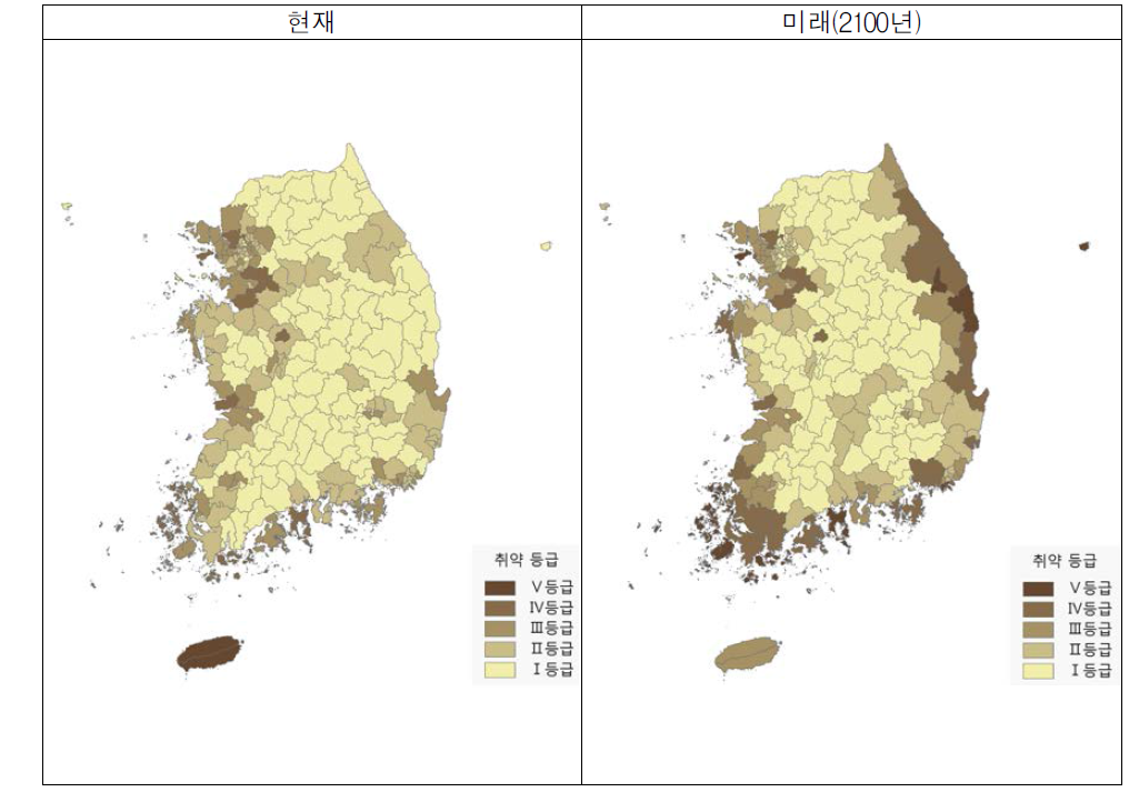 전국 강풍 취약성