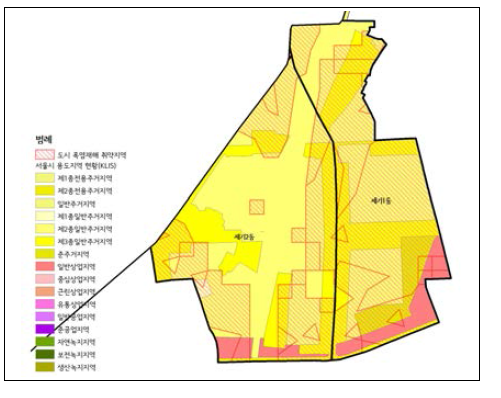 동대문구 제기동 용도지역 현황