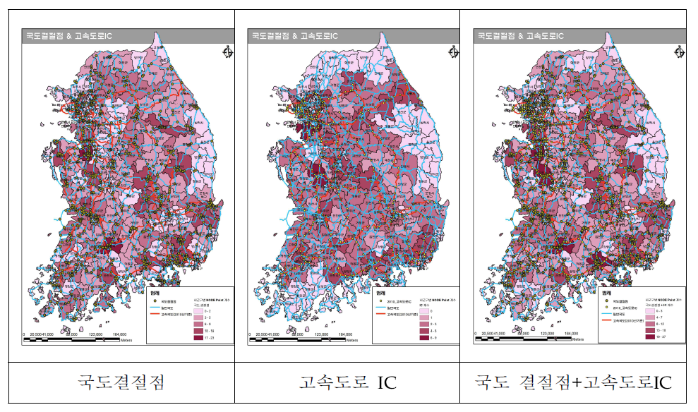 국도 결절점 분석