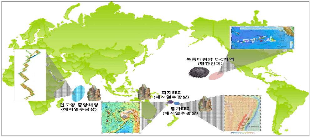 심해저 광물 독점탐사 광구 확보 현황