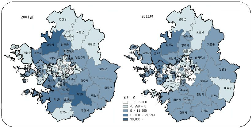 수도권 시군구 전국 순이동