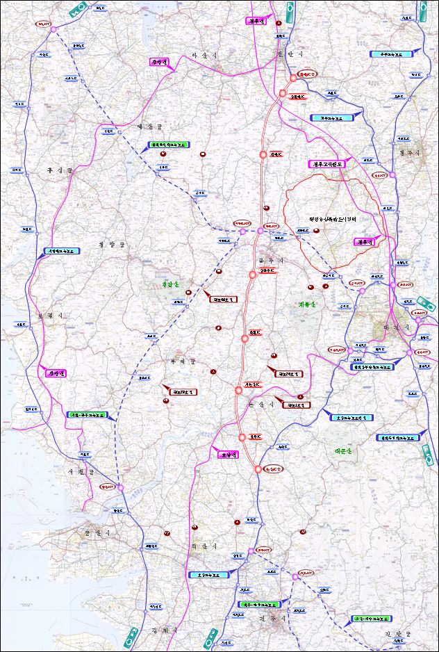 천안~논산고속도로 위치도