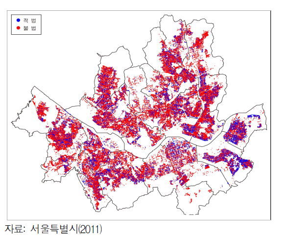 서울시 화물차 주차대수(적법·불법)