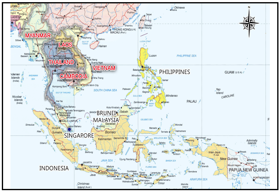 ASEAN 국가 위치도
