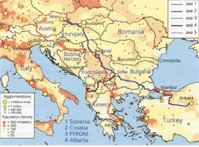동-서 유럽의 고속철도선 확장