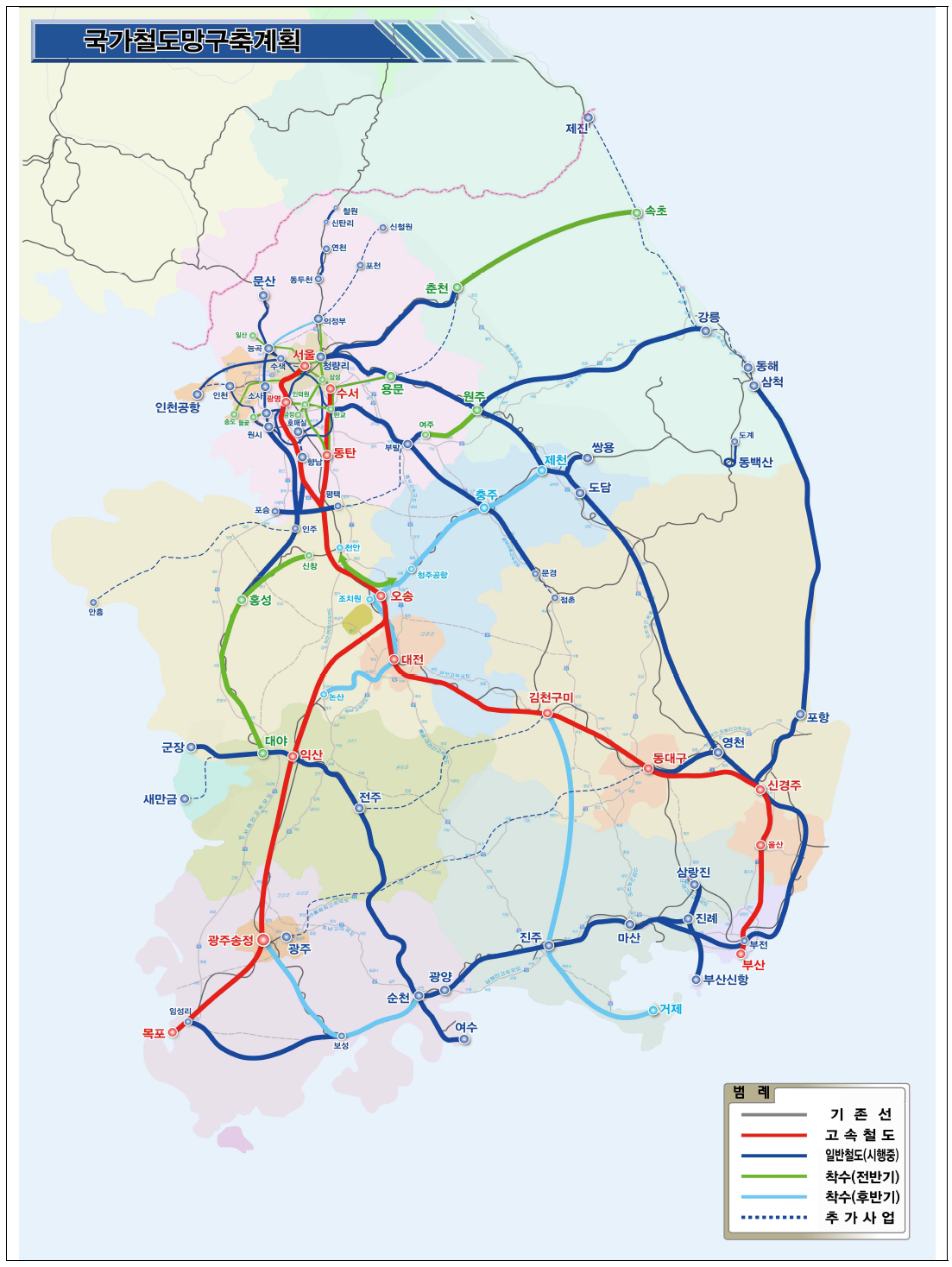 국가 철도망 구축 계획도