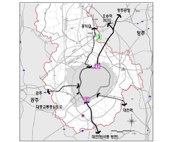 환승센터 위치도