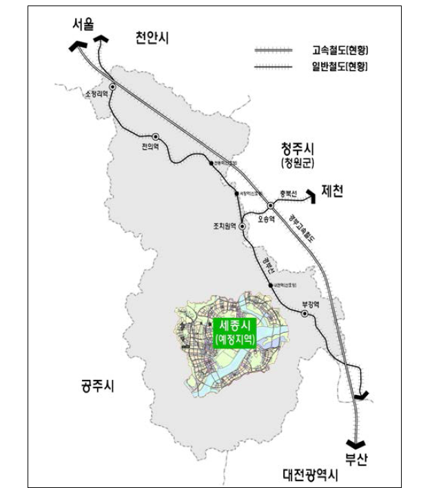 세종시 철도망 현황