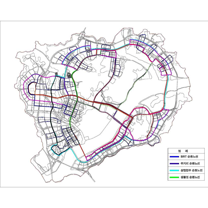 대중교통중심도로 대중교통 노선계획