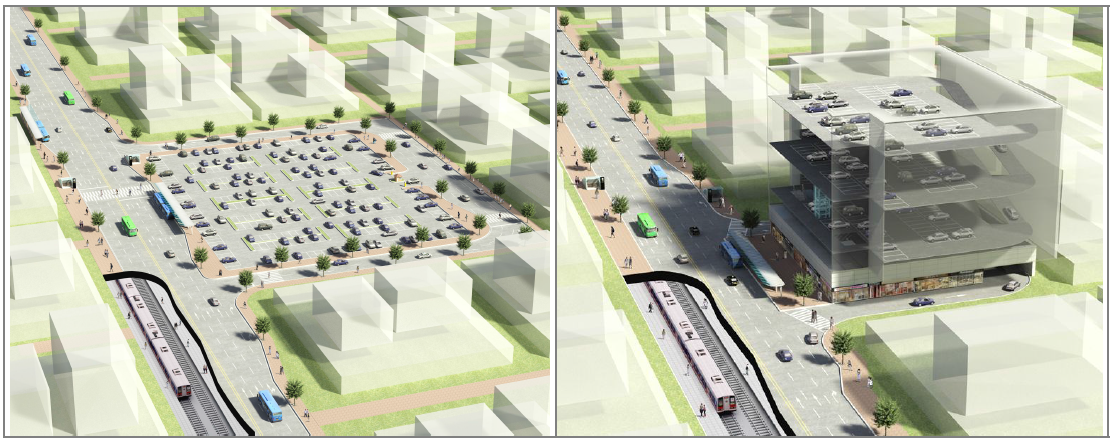 주차장형 환승센터 개념도