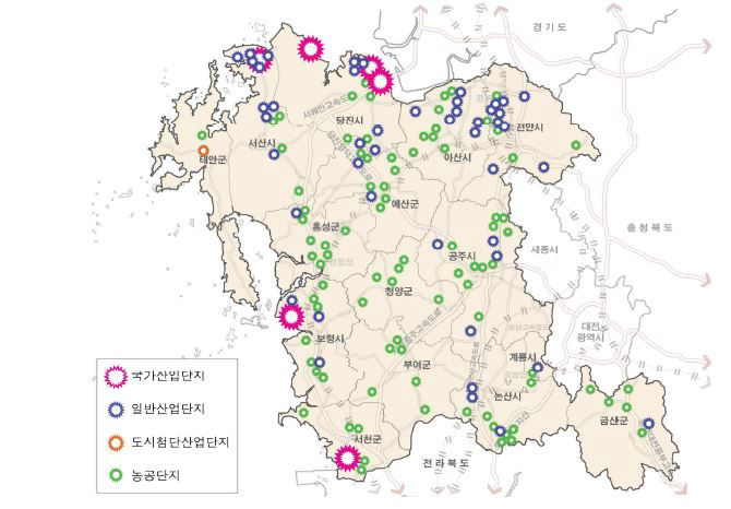 충청남도 산업단지 현황