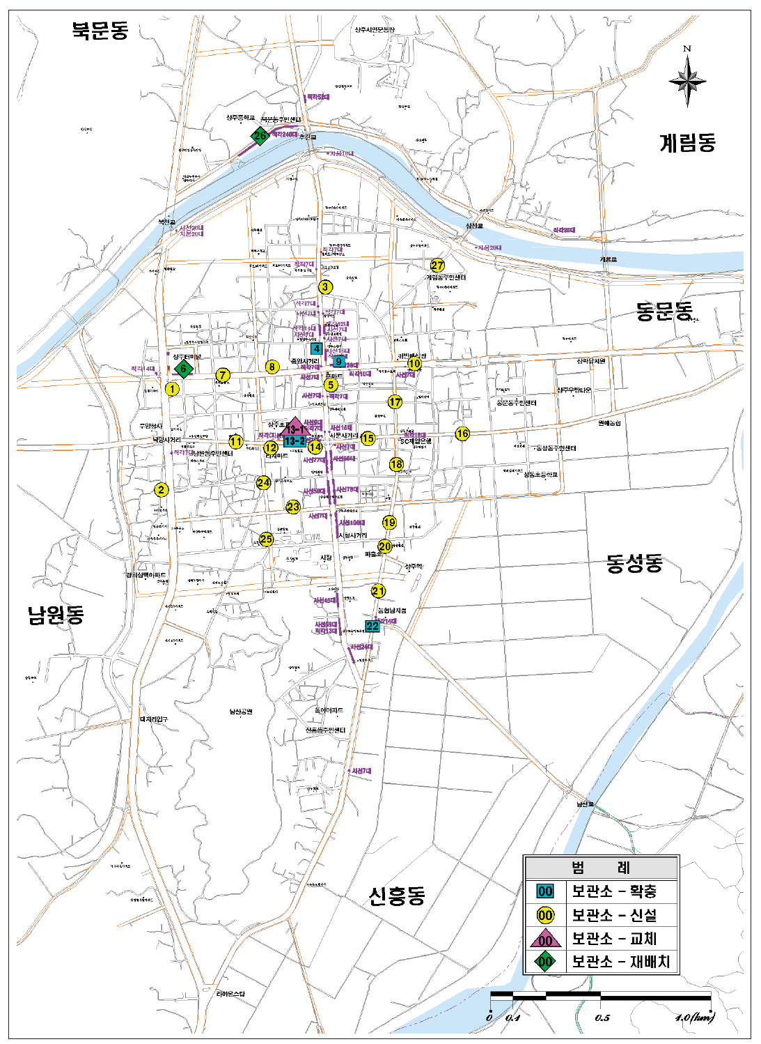 자전거 보관대 정비지점도