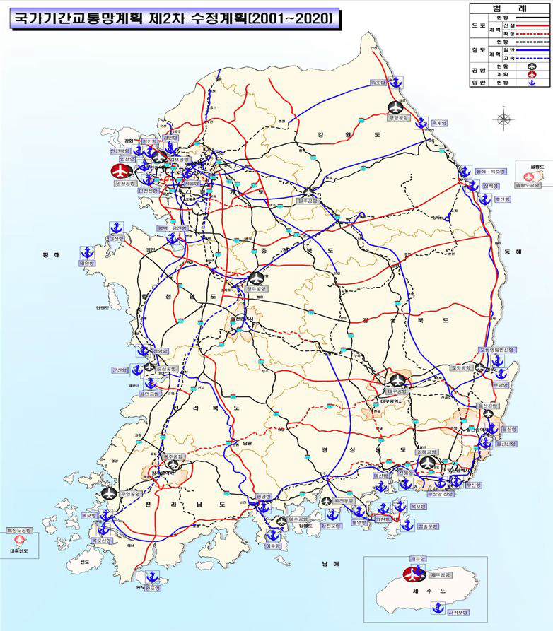 국가기간교통망계획 제2차 수정계획의 미래상