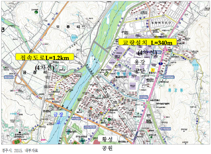 경주 유림대교 설치 구간