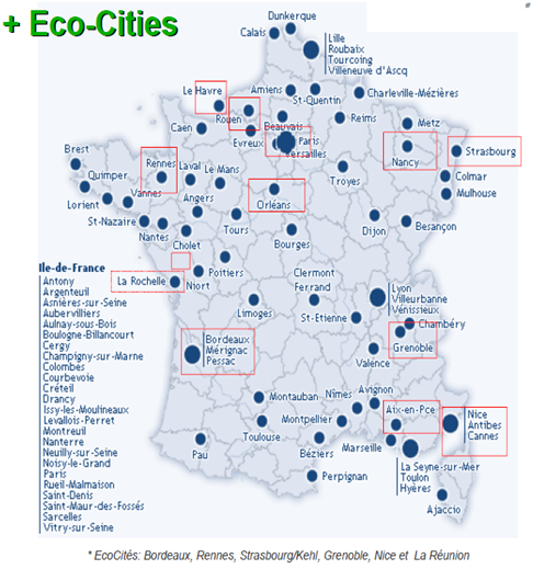 프랑스 전기차 확산을 위한 13개 도시