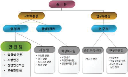 대학 안전관리 조직도