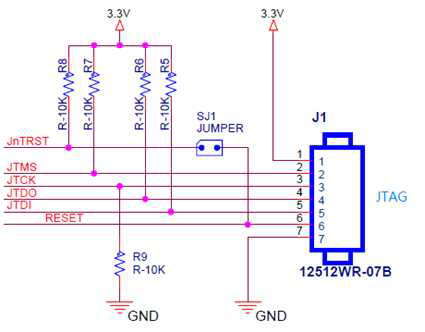 JTAG 프로그래밍포트 회로도
