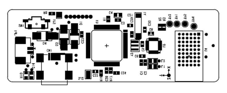 제작 PCB 아랫면