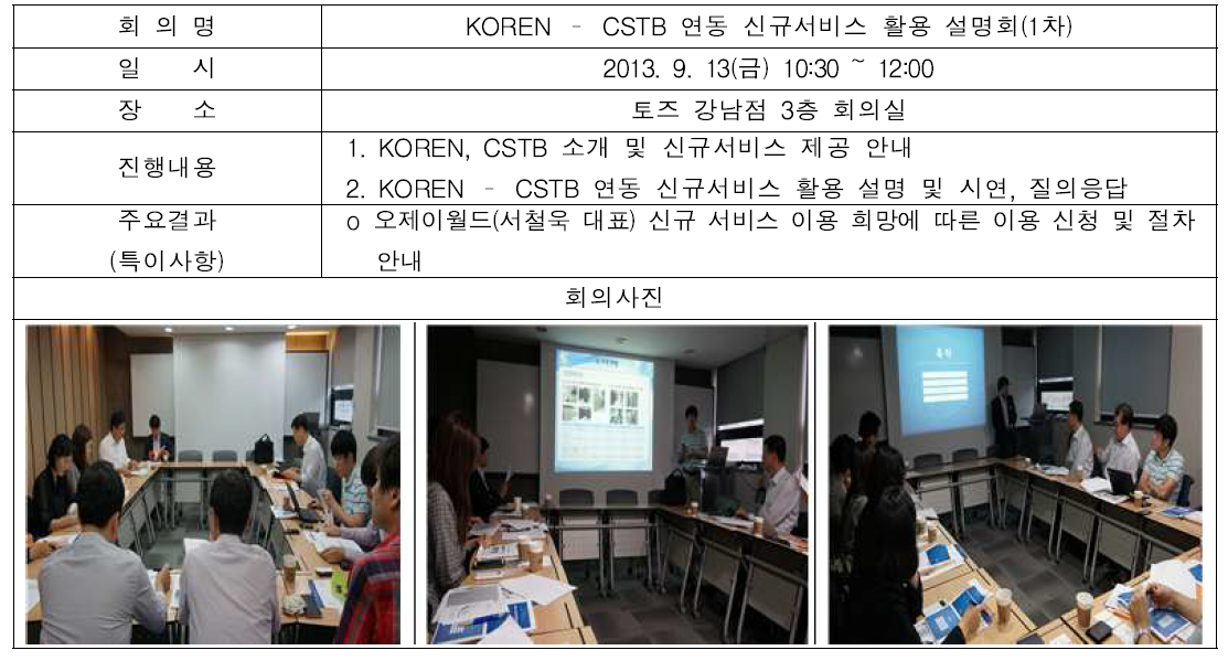 KOREN-CSTB연동 신규서비스 활용 설명회(1차)