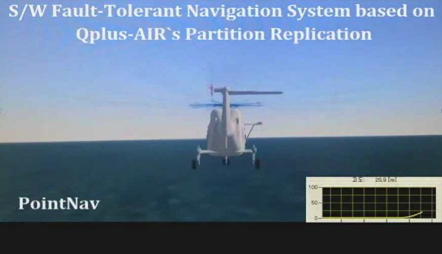 FilghtGear 무인 헬기의 Qplus-AIR 기반 점항법 시연