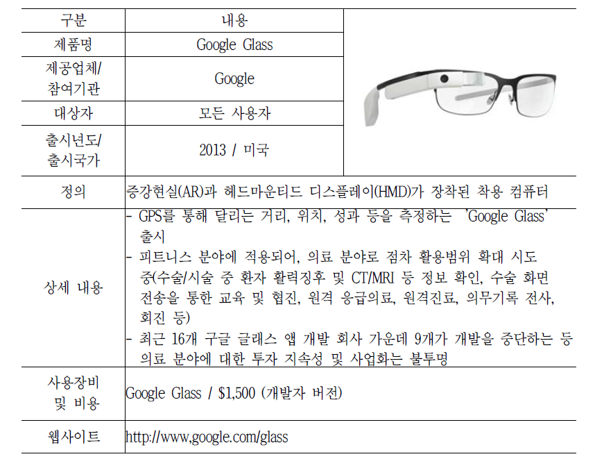 Google의 Google Glass