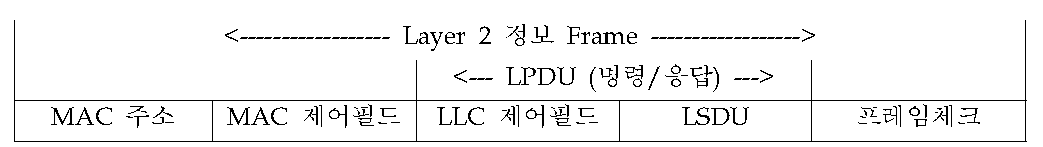 LPDU를 포함한 정보프레임구조